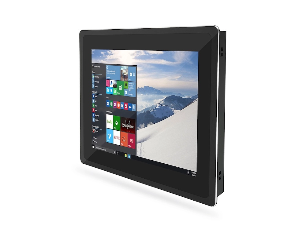 15-inch industrial grade PCAP touch monitor with IP65 front panel and embedded mounting frame for OEM solutions