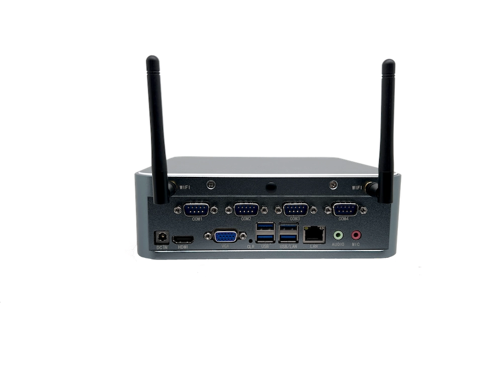 BaseIPC fanless embedded box PC rear I/O ports
