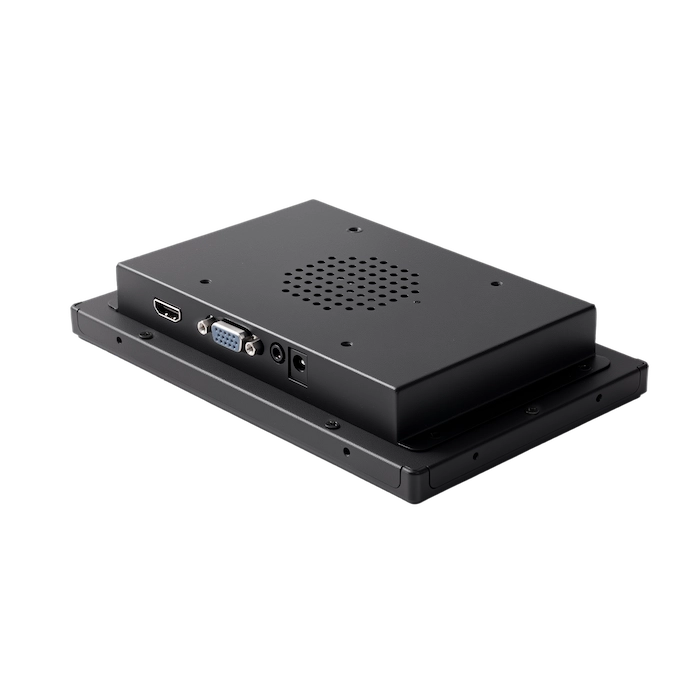 BaseIPC open-frame PCAP touch monitor rear interface view