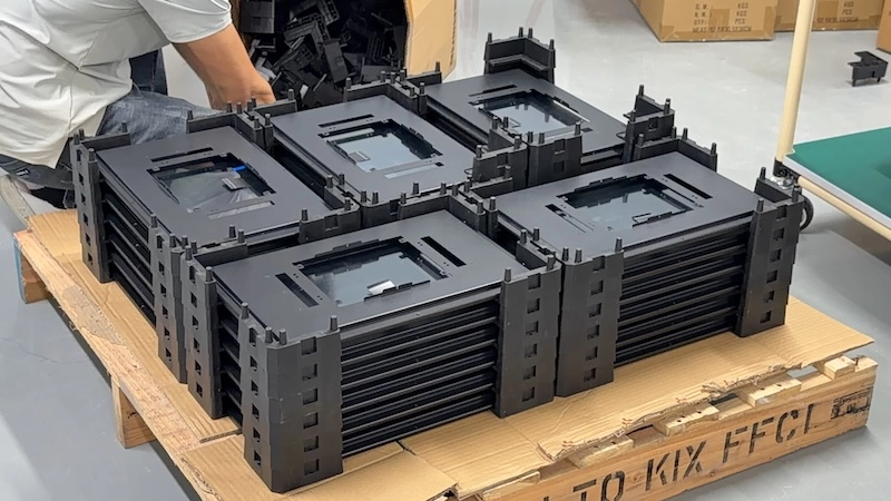 Industrial Touch Monitor Industrial display hardware prepared for touch monitor batch assembly