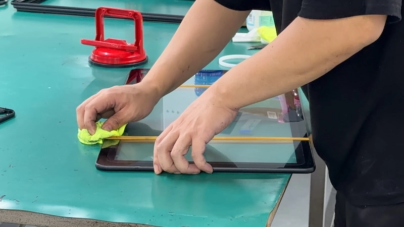 Industrial Touch Monitor Cover glass preparation for industrial touch monitor integration